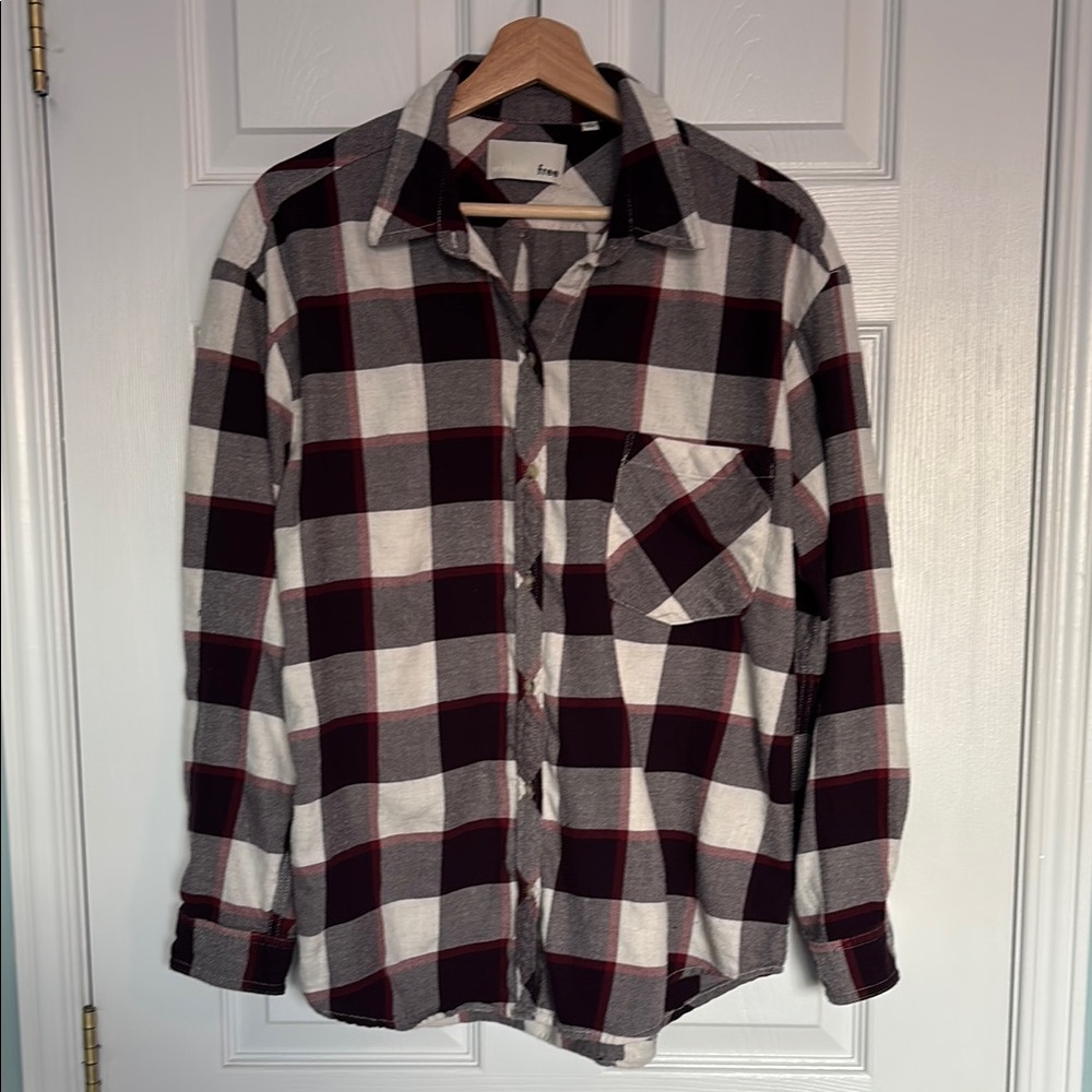 Wilfred Free plaid flannel button down shirt